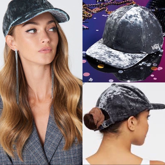 Vans Accessories - 🆕Vans❄️Glazier Grey Crushed Velvet Baseball Cap